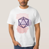 Waterverf d20 T-shirt (Voorkant)