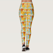 Waterverf daalt door bladeren leggings (Achterkant)