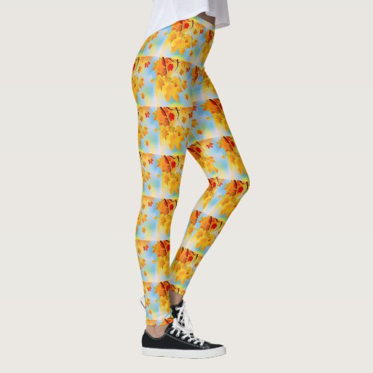 Waterverf daalt door bladeren leggings (Rechts)