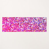 Waterverf daalt Paarse roze lederen patroon Yogamat (Voorkant (horizontaal))