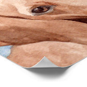 Waterverf Dachshund Art Print (Hoek)