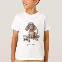 Waterverf Dachshund Boy T-shirt