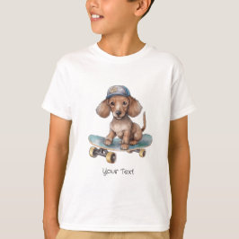 Waterverf Dachshund Boy T-shirt
