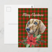 Waterverf Dachshund Dog-Briefkaart voor kerstmis Briefkaart (Voorkant / Achterkant)