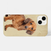 Waterverf Dachshund Dog Dier iPhone Hoesje (Achterkant horizontaal)