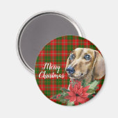 Waterverf Dachshund Dog Persoonlijk Magneet (Voorkant / Achterkant)