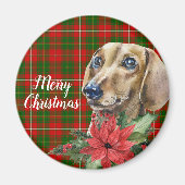 Waterverf Dachshund Dog Persoonlijk Magneet (Voorkant)