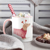 Waterverf Dachshund Dog Valentijnsdag Sweater Mok