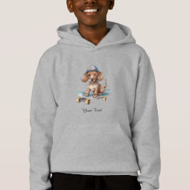 Waterverf Dachshund Kinder trui hoodie