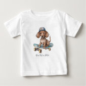 Waterverf Dachshund T-shirt (Voorkant)