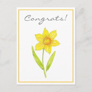 Waterverf Daffodil 2 Briefkaart