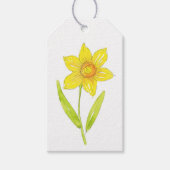 Waterverf Daffodil 2 Cadeaulabel (Voorkant)