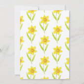 Waterverf Daffodil 2 en Patroon Kaart (Achterkant)