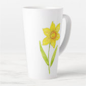 Waterverf Daffodil 2 Latte Mok (Rechterhoek)