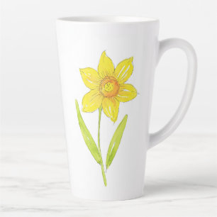 Waterverf Daffodil 2 Latte Mok
