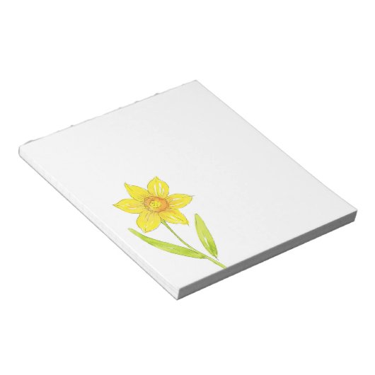 Waterverf Daffodil 2 Notitieblok (Schuin)
