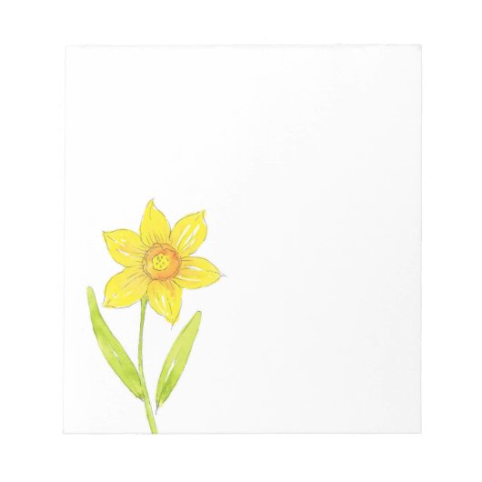 Waterverf Daffodil 2 Notitieblok (Voorkant)