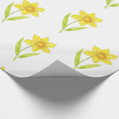 Waterverf Daffodil 2 patroon Cadeaupapier (Hoek)