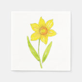 Waterverf Daffodil 2 Servet (Voorkant)