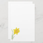 Waterverf Daffodil Briefpapier (Voorkant / Achterkant)