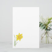 Waterverf Daffodil Briefpapier (Staand voorkant)