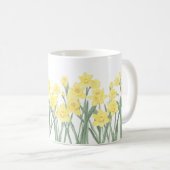 Waterverf Daffodil Ditzy Floral Koffiemok (Voorkant rechts)