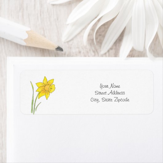 Waterverf Daffodil Etiket (Insitu)