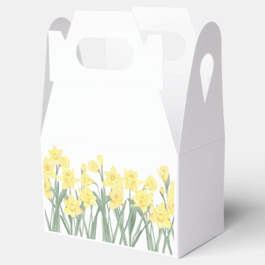 Waterverf Daffodil Floral Bedankdoosjes (Geopend)