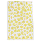 Waterverf Daffodil Floral Medium Gift Bag Medium Cadeauzakje (Voorkant)