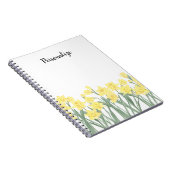 Waterverf Daffodil Floral Notitieboek (Rechterzijde)