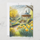 Waterverf Daffodil Garden Verjaardag Kaart (Achterkant)