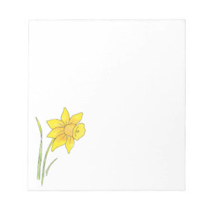 Waterverf Daffodil Notitieblok