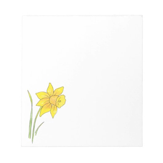 Waterverf Daffodil Notitieblok (Voorkant)