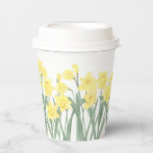 Waterverf Daffodil-papierbekertjes Papieren Bekers (Voorkant)