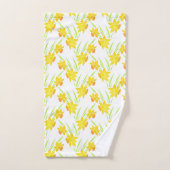 Waterverf Daffodil Patroon Bad Handdoek (Handdoek)