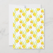 Waterverf Daffodil Patroon Kaart (Achterkant)