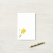 Waterverf Daffodil Post-it® Notes (Op bureau)