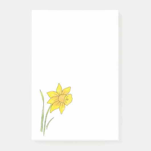 Waterverf Daffodil Post-it® Notes (Voorkant)