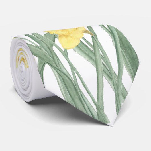 Waterverf Daffodil Stropdas (Opgerold)