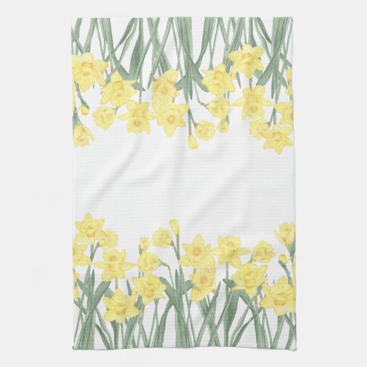 Waterverf Daffodil Theedoek (Verticaal)