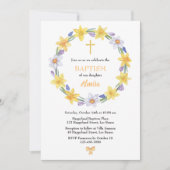 Waterverf Daffodil Wreatbaptisme Kaart (Voorkant)