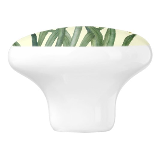 Waterverf Daffodils bloem Keramische Knop (Zijkant)