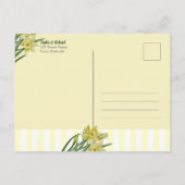 Waterverf Daffodils bloemenportret Bewaar de datum Aankondigingskaart (Achterkant)