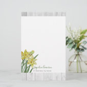 Waterverf Daffodils Botanische illustratie Briefpapier (Staand voorkant)