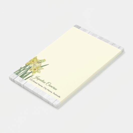 Waterverf Daffodils Botanische illustratie Post-it® Notes (Schuin)