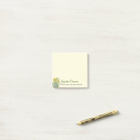 Waterverf Daffodils Botanische illustratie Post-it® Notes (Op bureau)