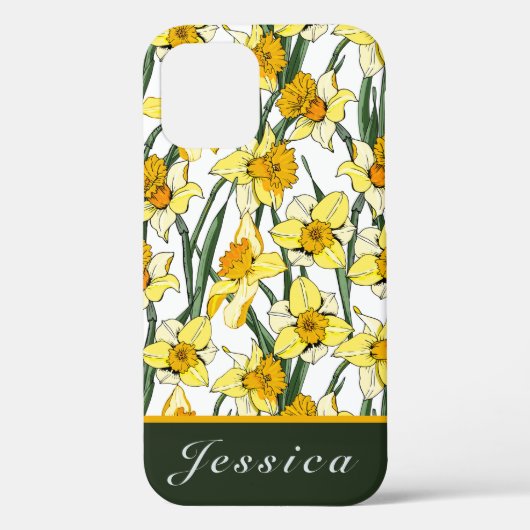  Waterverf Daffodils Floral Pattern Case-Mate iPhone Case (Achterkant)