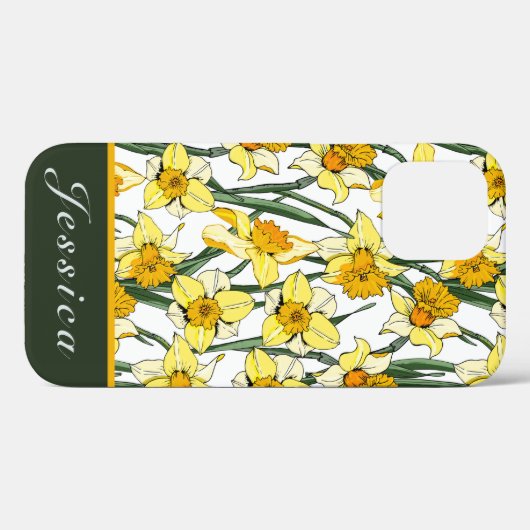  Waterverf Daffodils Floral Pattern Case-Mate iPhone Case (Achterkant (horizontaal))