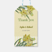 Waterverf Daffodils Flower Portrait Illustratie Cadeaulabel (Voorkant)