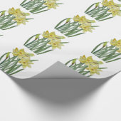 Waterverf Daffodils Flower Portrait Illustratie Cadeaupapier (Hoek)